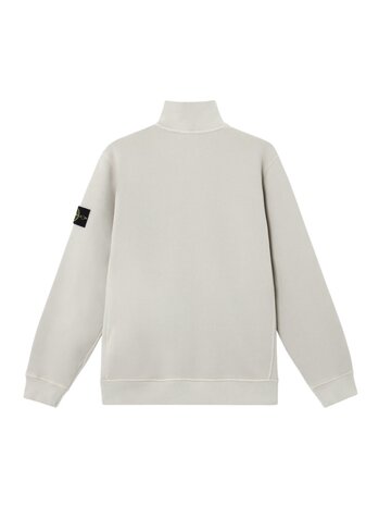 STONE ISLAND BRUSHED ORGANIC COTTON FLEECE VEST PEARL GREY