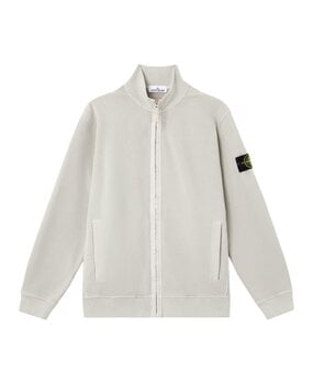 STONE ISLAND BRUSHED ORGANIC COTTON FLEECE VEST PEARL GREY