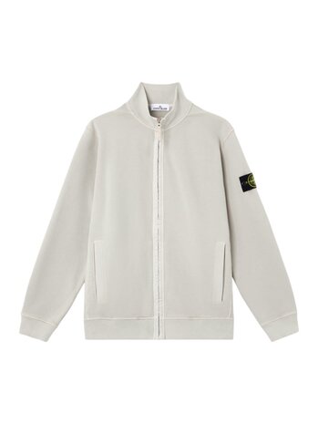 STONE ISLAND BRUSHED ORGANIC COTTON FLEECE VEST PEARL GREY