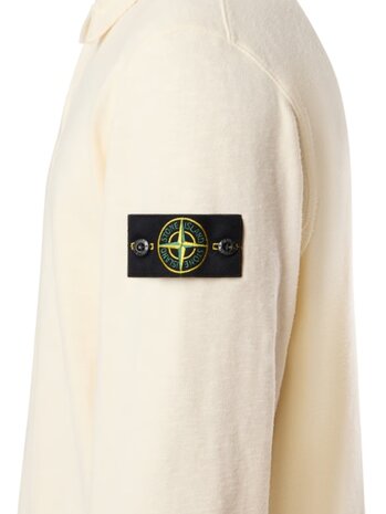 STONE ISLAND VANISÉ BRUSHED HEAVY COTTON IVORY