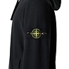 Stone Island STONE ISLAND BRUSHED ORGANIC COTTON FLEECE HOODIE BLACK