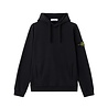 STONE ISLAND BRUSHED ORGANIC COTTON FLEECE HOODIE BLACK