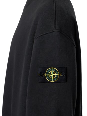 STONE ISLAND HEAVY FLEECE SWEATER ZWART
