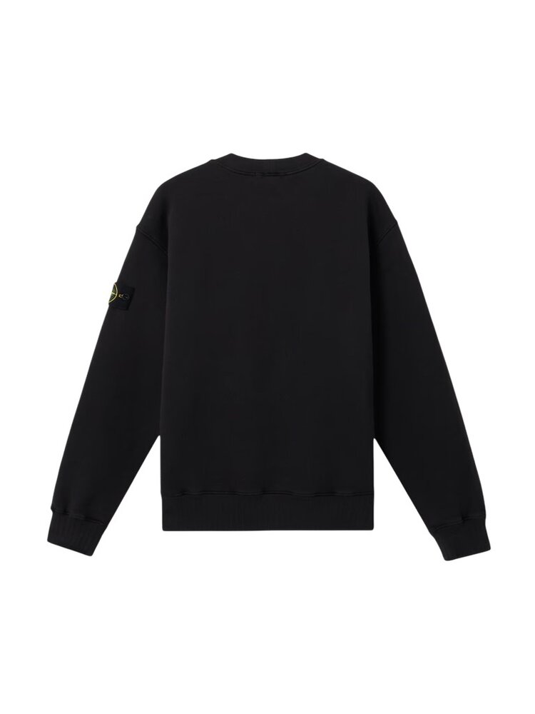 STONE ISLAND HEAVY FLEECE SWEATER ZWART