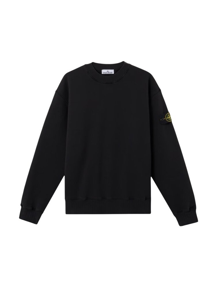 STONE ISLAND HEAVY FLEECE SWEATER ZWART