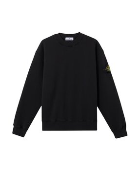 STONE ISLAND HEAVY FLEECE SWEATER ZWART