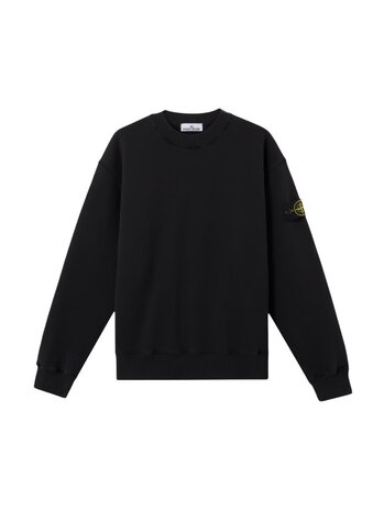 STONE ISLAND HEAVY FLEECE SWEATER ZWART