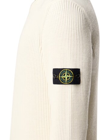 Stone Island STONE ISLAND FULL RIB RWS WOOL PULLOVER CREME
