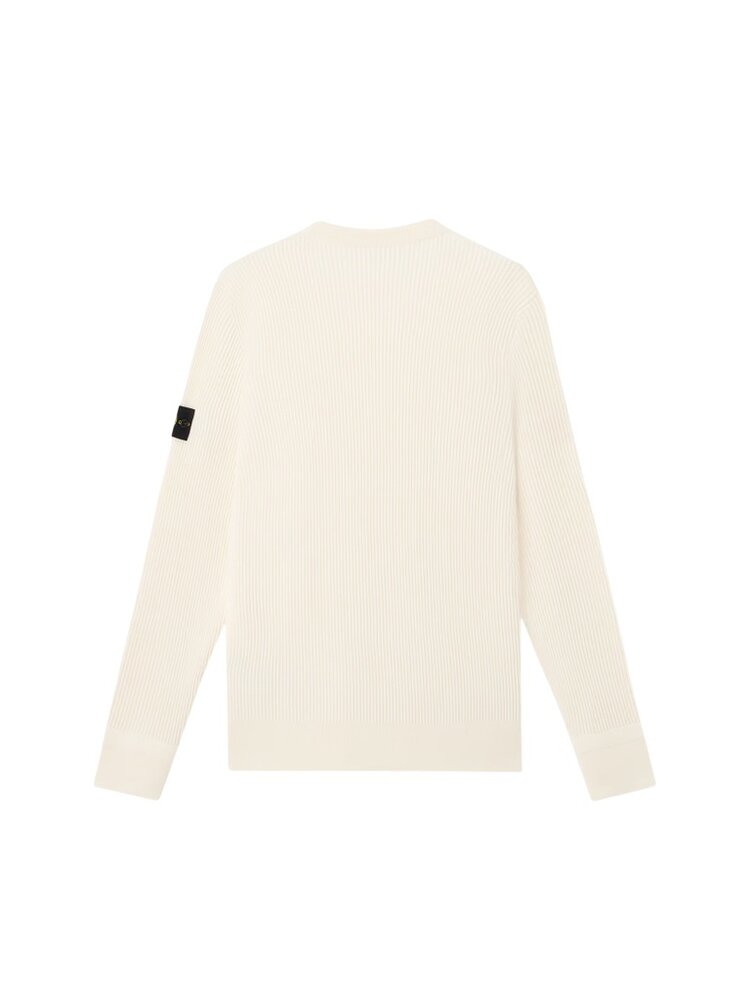 Stone Island STONE ISLAND FULL RIB RWS WOOL PULLOVER CREME