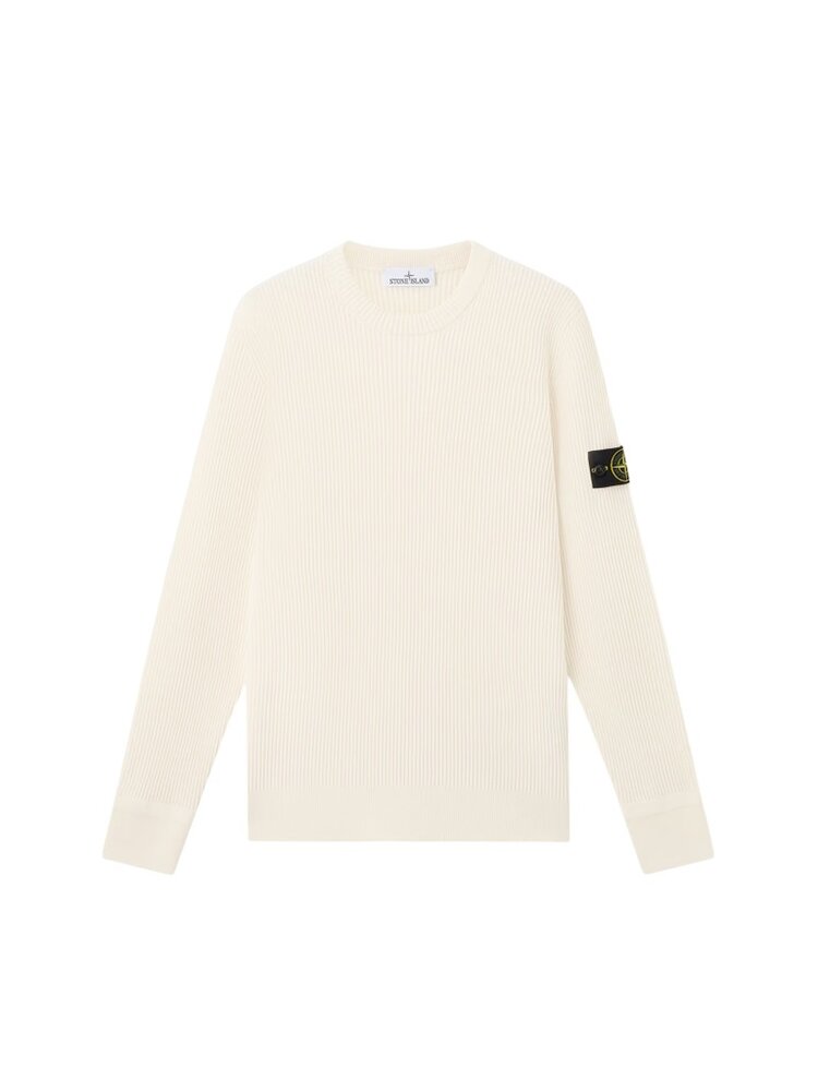 Stone Island STONE ISLAND FULL RIB RWS WOOL PULLOVER CREME