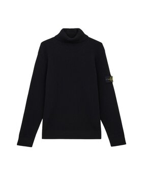 STONE ISLAND FULL RIB RWS WOOL COLTRUI ZWART