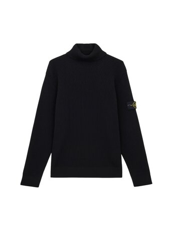 STONE ISLAND FULL RIB RWS WOOL COLTRUI ZWART