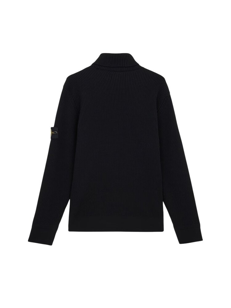 Stone Island STONE ISLAND FULL RIB RWS WOOL COLTRUI ZWART