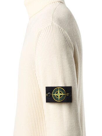 Stone Island STONE ISLAND FULL RIB RWS WOOL COLTRUI CREME