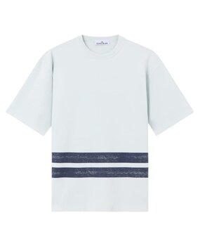 STONE ISLAND MARINA ORGANIC COTTON T-SHIRT LICHTBLAUW