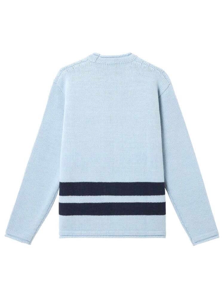 STONE ISLAND MARINA PURE WOOL PULLOVER BLAUW
