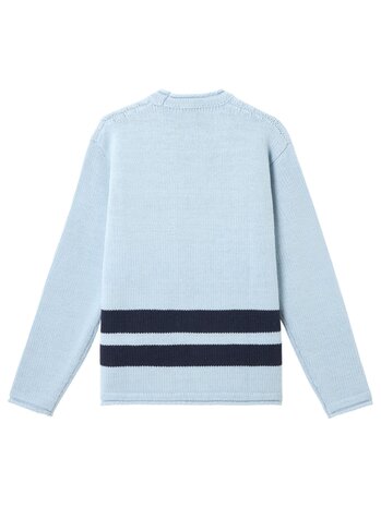 Stone Island STONE ISLAND MARINA PURE WOOL PULLOVER BLAUW