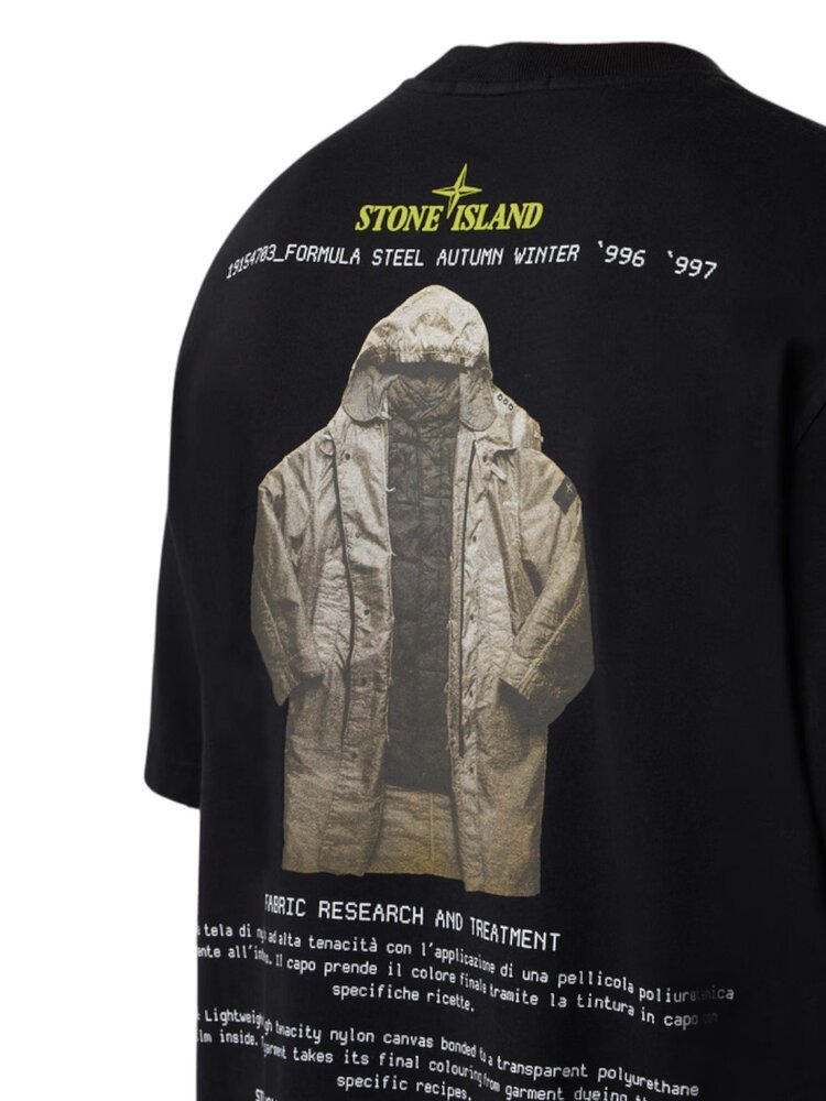 Stone Island STONE ISLAND ARCHIVIO FORMULA STEEL T-SHIRT ZWART