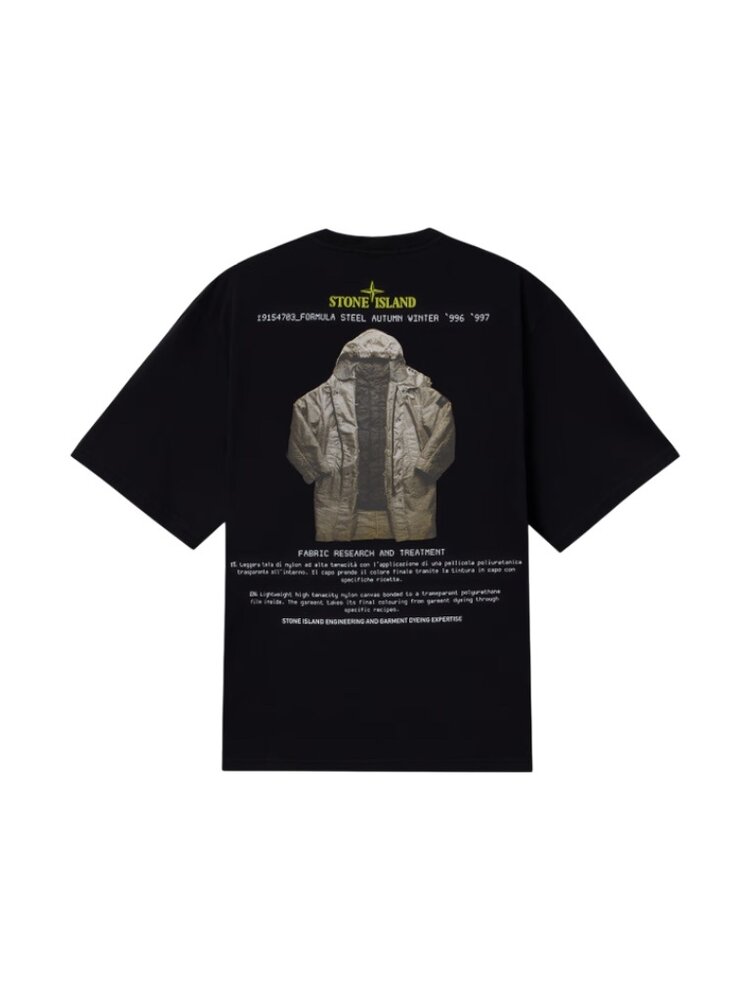 STONE ISLAND ARCHIVIO FORMULA STEEL T-SHIRT ZWART