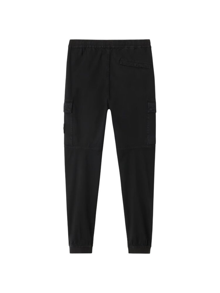 STONE ISLAND ORGANIC BROKEN TWILL COTTON OLD EFFECT CARGO PANTS BLACK STONE ISLAND ORGANIC BROKEN TWILL COTTON OLD EFFECT CARGO PANTS BLACK