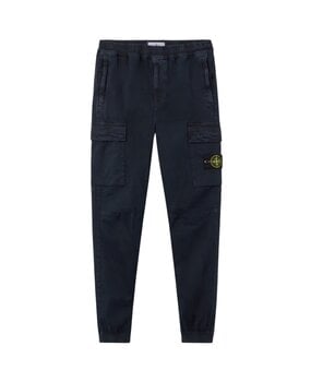 Stone Island STONE ISLAND ORGANIC BROKEN TWILL COTTON OLD EFFECT CARGO PANTS MARINE