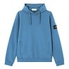 STONE ISLAND BRUSHED ORGANIC COTTON FLEECE HOODIE BLAUW
