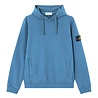Stone Island STONE ISLAND BRUSHED ORGANIC COTTON FLEECE HOODIE BLAUW
