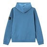 STONE ISLAND BRUSHED ORGANIC COTTON FLEECE HOODIE BLAUW