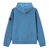 Stone Island STONE ISLAND BRUSHED ORGANIC COTTON FLEECE HOODIE BLAUW