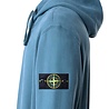 STONE ISLAND BRUSHED ORGANIC COTTON FLEECE HOODIE BLAUW