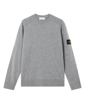 Stone Island STONE ISLAND WOOL CREWNECK PULLOVER GRIJS