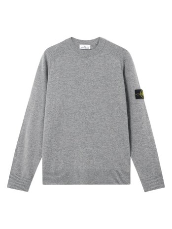 Stone Island STONE ISLAND WOOL CREWNECK PULLOVER GRIJS