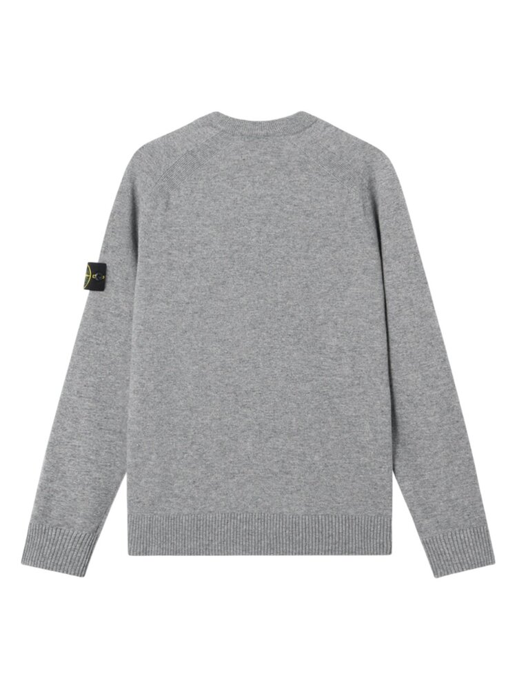 Stone Island STONE ISLAND WOOL CREWNECK PULLOVER GRIJS