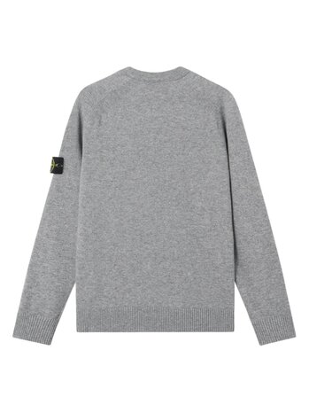 Stone Island STONE ISLAND WOOL CREWNECK PULLOVER GRIJS