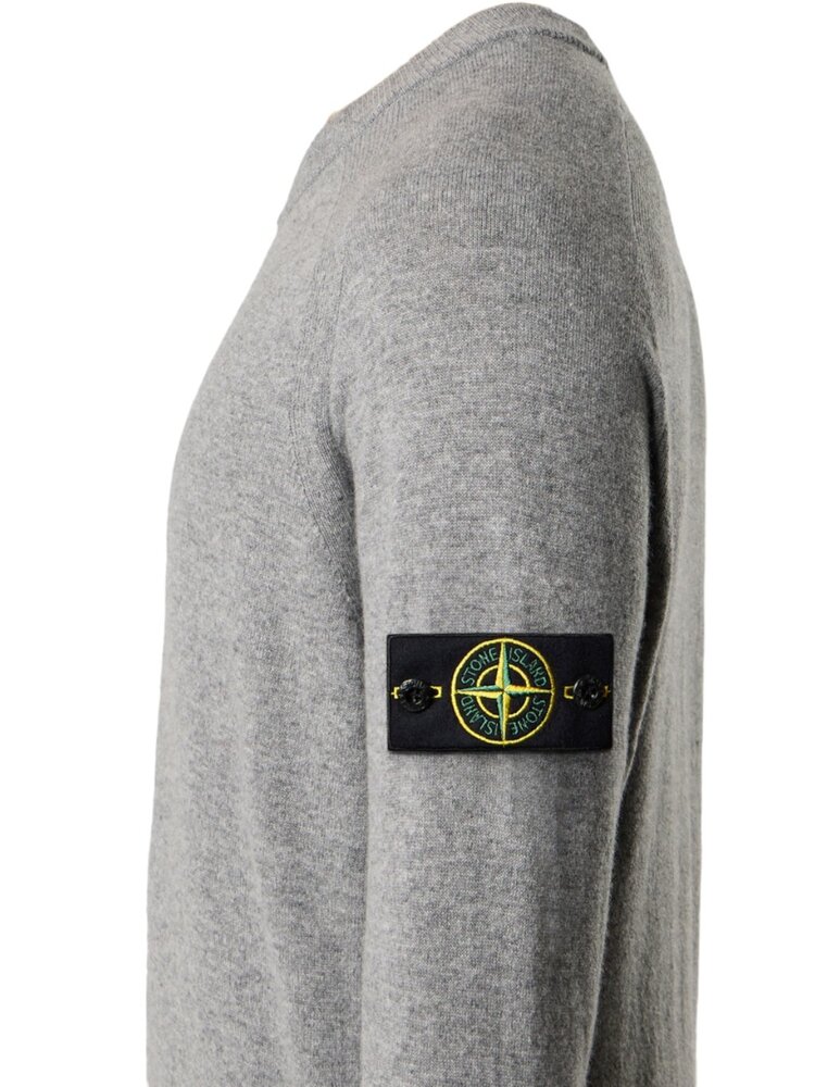 Stone Island STONE ISLAND WOOL CREWNECK PULLOVER GRIJS