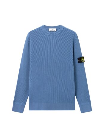 STONE ISLAND FULL RIB RWS WOOL PULLOVER BLAUW