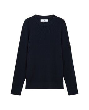 STONE ISLAND FULL RIB RWS WOOL PULLOVER MARINE