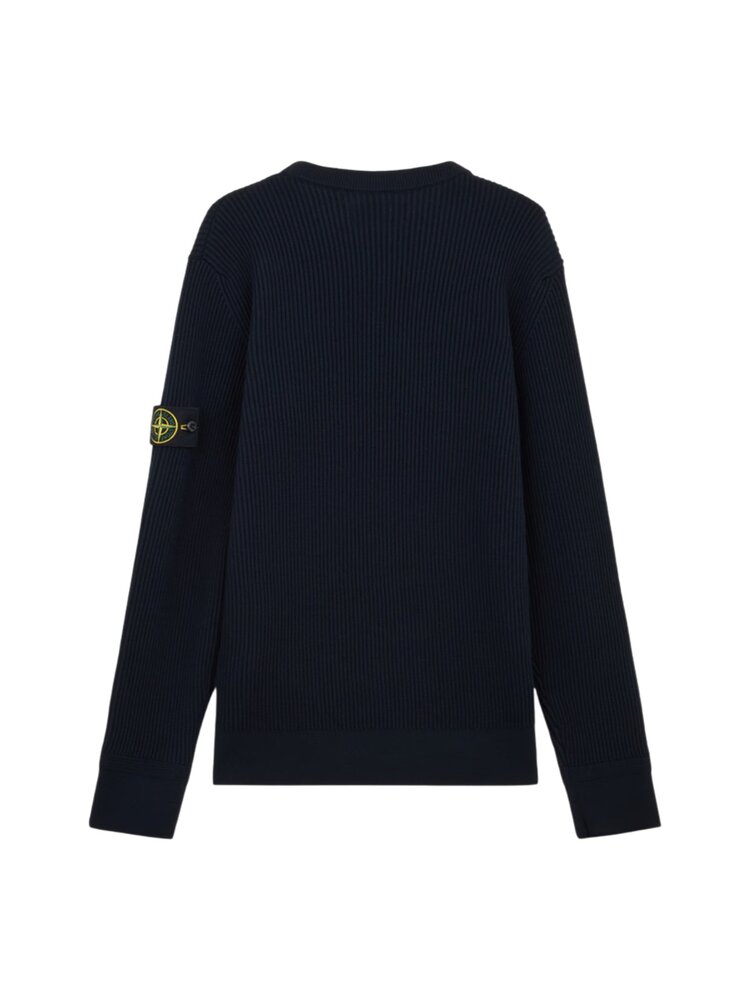 STONE ISLAND FULL RIB RWS WOOL PULLOVER MARINE