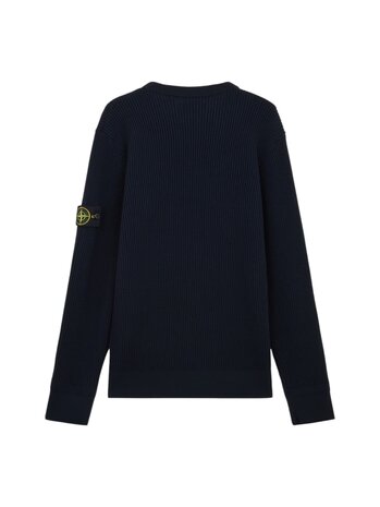 STONE ISLAND FULL RIB RWS WOOL PULLOVER MARINE