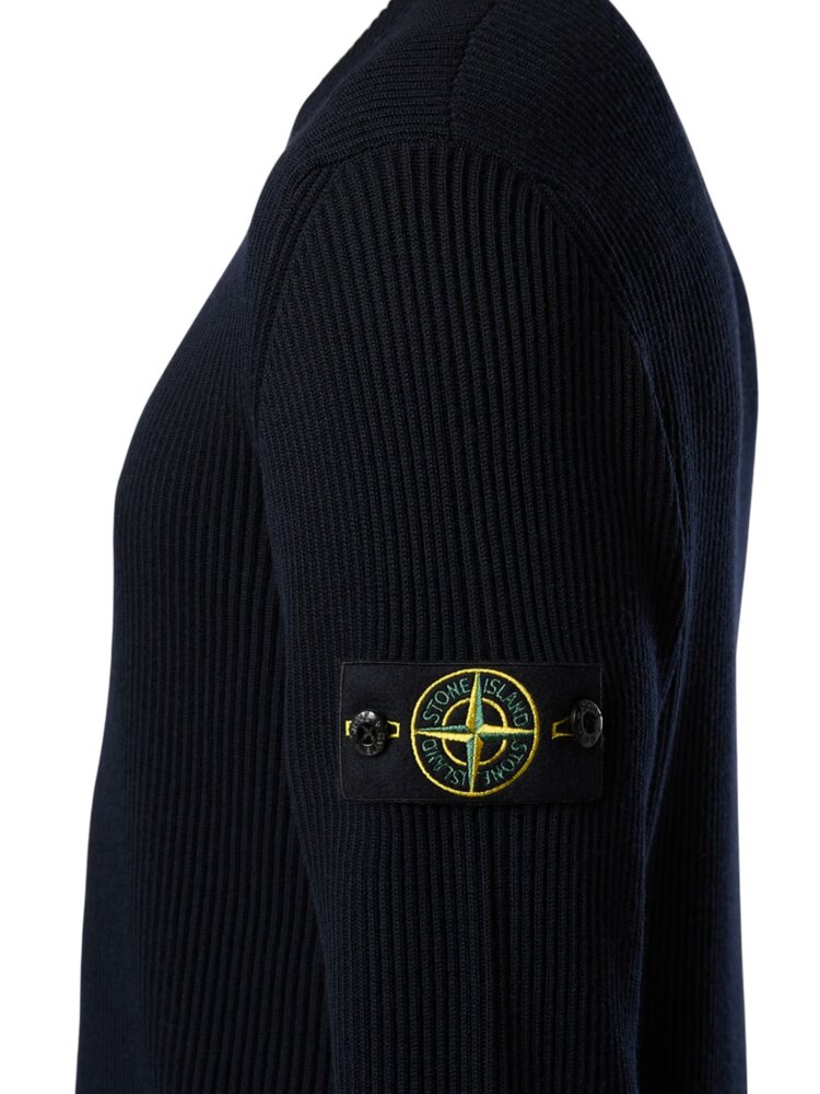 STONE ISLAND FULL RIB RWS WOOL PULLOVER MARINE