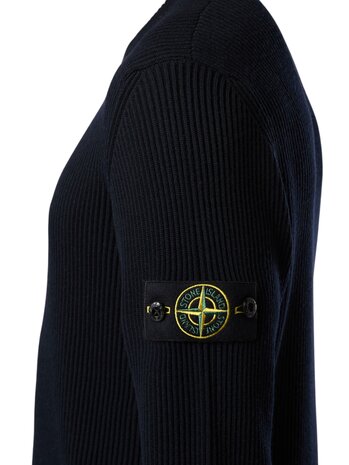 STONE ISLAND FULL RIB RWS WOOL PULLOVER MARINE