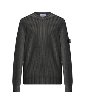 STONE ISLAND FISHERMAN'S RIB TWO COLOUR SPRAY PULLOVER GRIJS