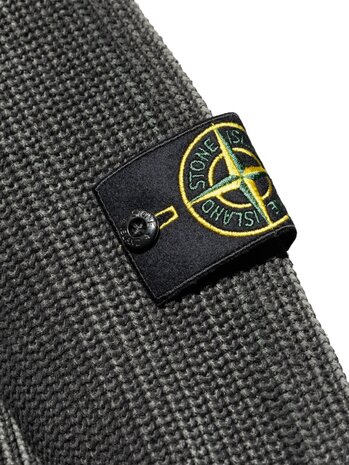 STONE ISLAND FISHERMAN'S RIB TWO COLOUR SPRAY PULLOVER GRIJS