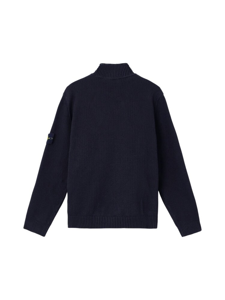 STONE ISLAND T-NECK WINTER COTTON PULLOVER MARINE STONE ISLAND T-NECK WINTER COTTON PULLOVER MARINE