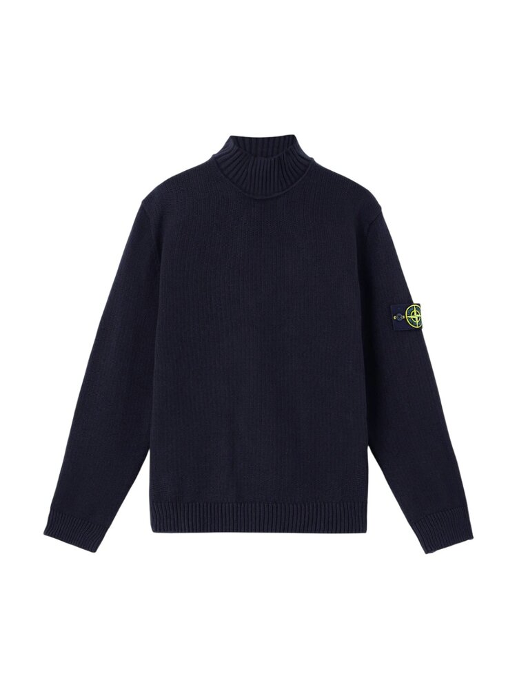 Stone Island STONE ISLAND T-NECK WINTER COTTON PULLOVER MARINE