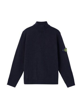 Stone Island STONE ISLAND T-NECK WINTER COTTON PULLOVER MARINE