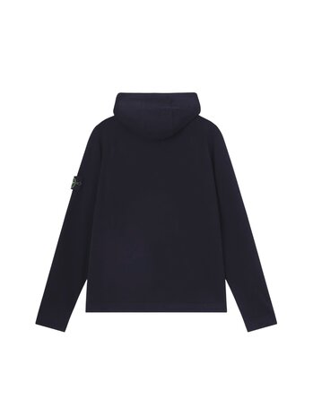STONE ISLAND WOOL HOODED PULLOVER MARINE