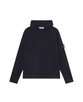 Stone Island STONE ISLAND WOOL HOODED PULLOVER MARINE