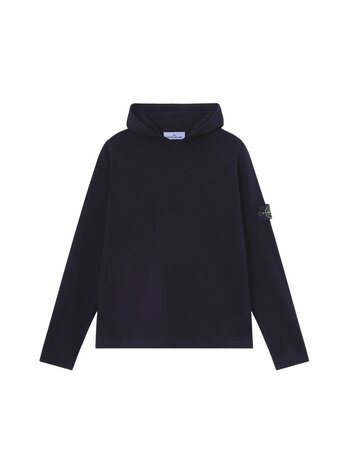 Stone Island STONE ISLAND WOOL HOODED PULLOVER MARINE