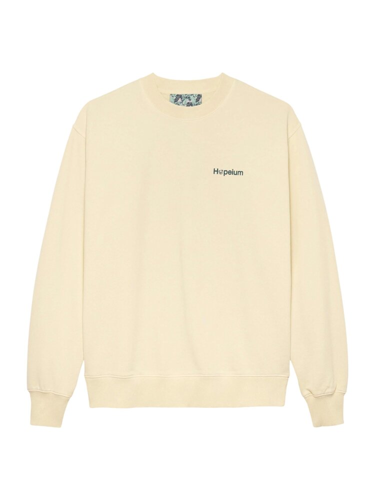 Hopeium HOPEIUM LOGO CREWNECK SWEATER ECRU Hopeium HOPEIUM LOGO CREWNECK SWEATER ECRU